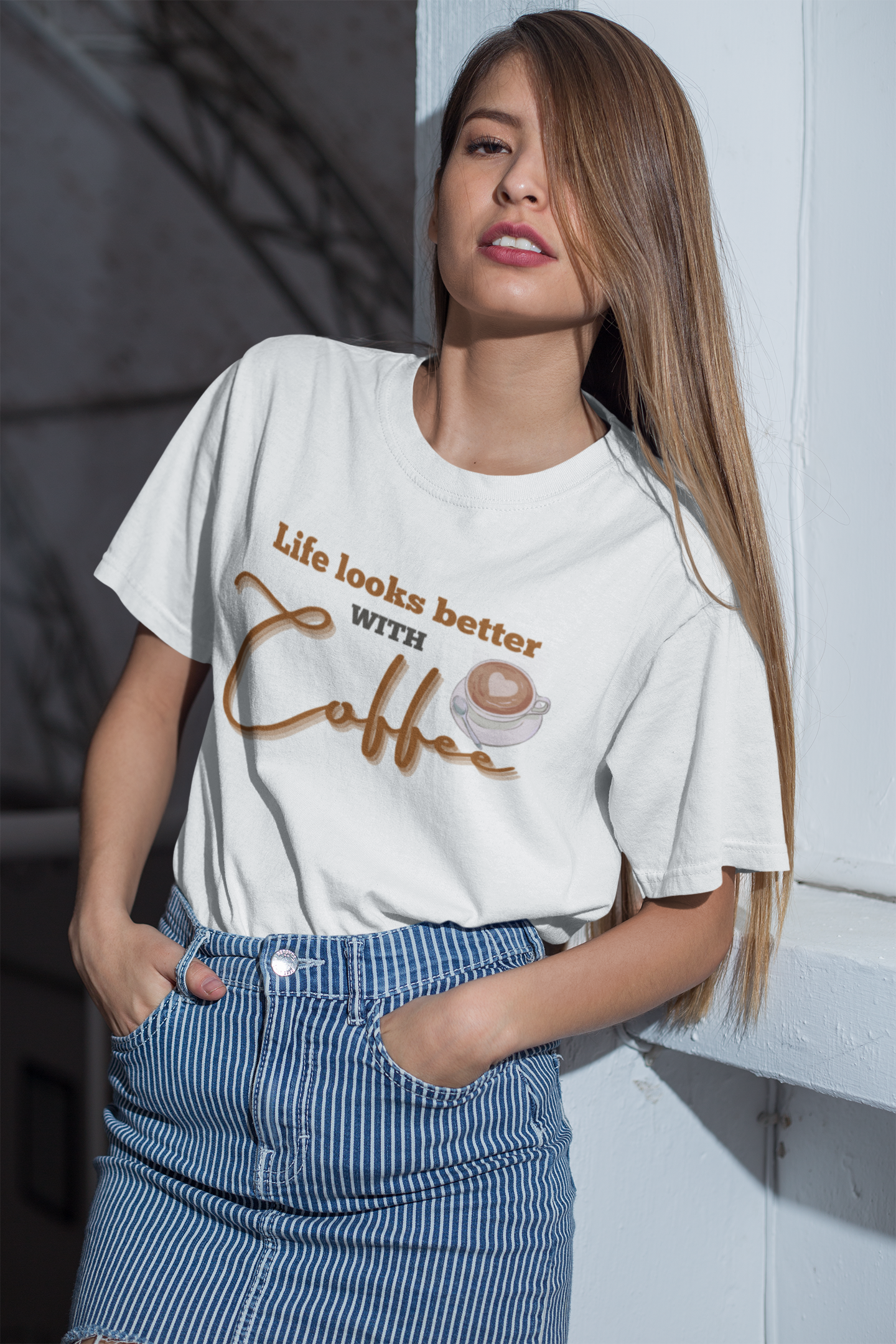 COFFEE TIME OVERSIZED T SHIRT