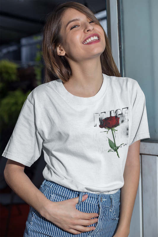 RED ROSE OVERSIZED T SHIRT