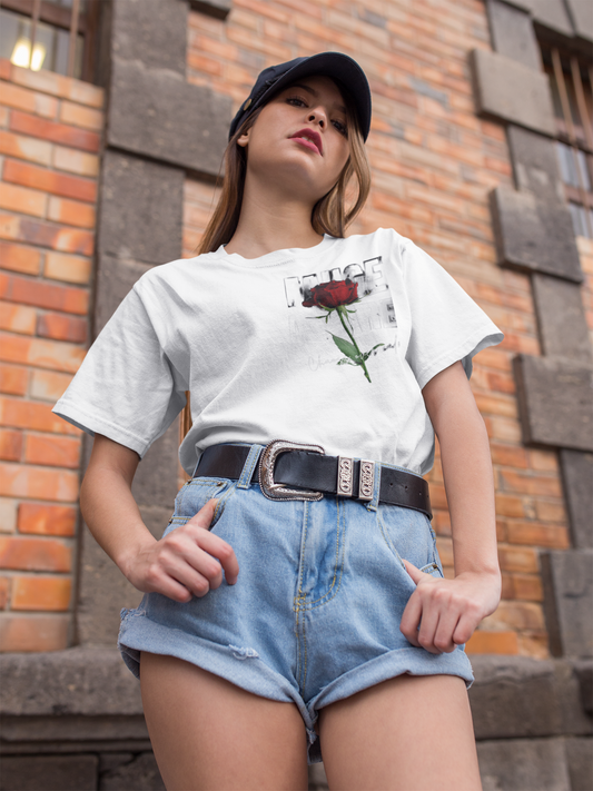 RED ROSE OVERSIZED T SHIRT