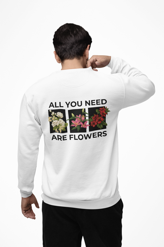 FLOWERS UNISEX SWEATSHIRT
