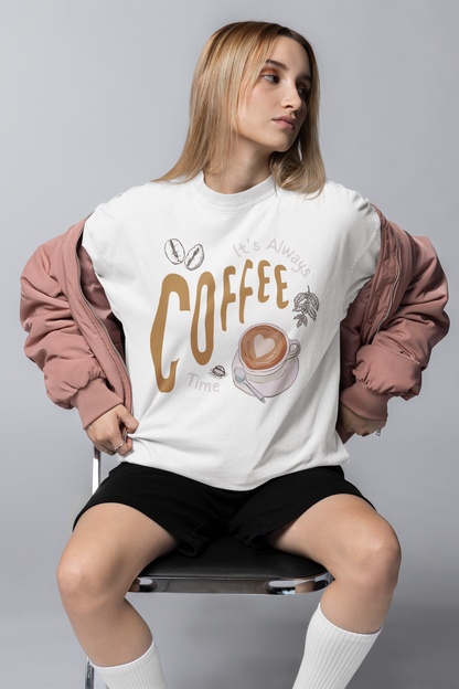 COFFEE TIME OVERSIZED T SHIRT