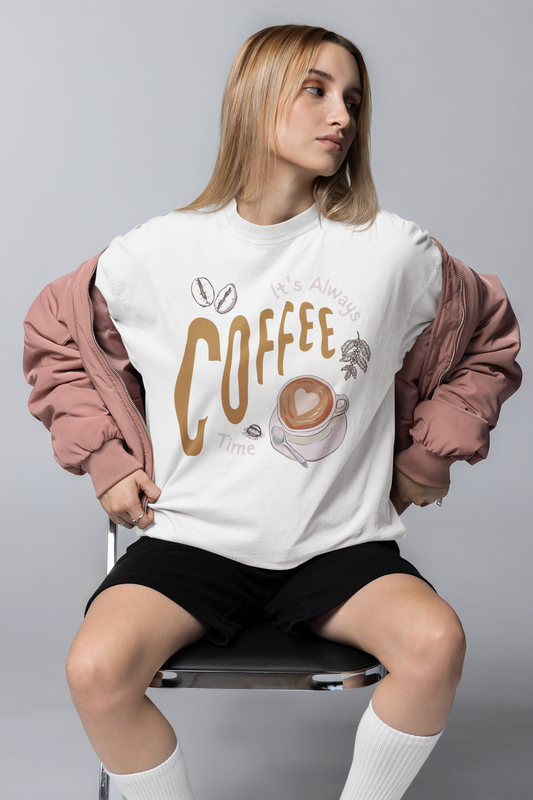 COFFEE TIME OVERSIZED T SHIRT